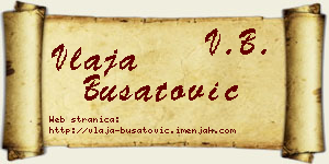 Vlaja Bušatović vizit kartica